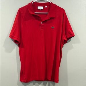 Lacoste Red Polo Shirt Classic Pique